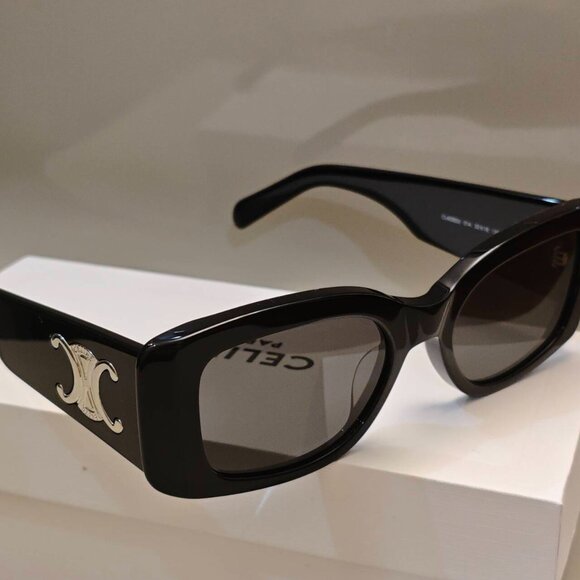 Celine Black Logo Sunglasses | Tried On Only | Like New main image 6